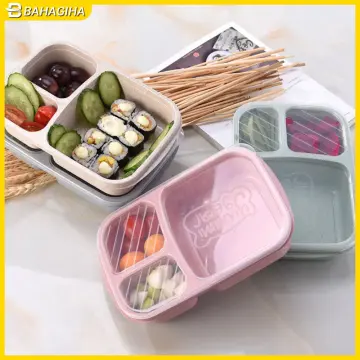 3 Compartment Lunch Box Food Container Bento Storage Box For Kids Adults  Picnic