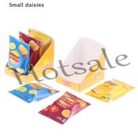 【hot sale】 ☫☋ B32 [Small daisies] 1Set 1:12 Dollhouse Mini Potato Chips Model W/Back Box House Kitchen Decor Toy