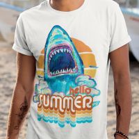 Movie Meg 2 The Trench（Jaws） graphic cotton O-neck T-shirt for men