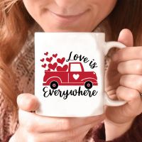 Love Is Everywhere Funny Cute Mug Ceramic Mugs Birthday Surprise for Stuff Great Gift for Friends with Good Mood Coffee Mug