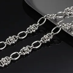 50pcs Stainless Steel Round Brand Square Jewelry Men's And Women's Bracelet  Necklace Extension Chain Hanging Tail Chain Accessories