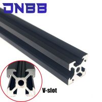 Black oxide 100-800mm 2020 V slot  Aluminum Profile Extrusion  For 3D Printer CNC Engraving Machine openbuilds Voron V-CORE 3  Power Points  Switches