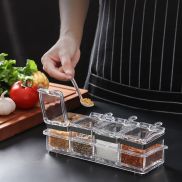 Beachen Pepper Kệ để đồ nhà bếp Acrylic rõ ràng hộp gia vị cruet nồi lọ