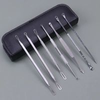 7PCS/1Set Stainless Steel Extractor Blackhead Remover Needles Acne Pimple Blemish Treatments Face Skin Care Beauty Tools Face Skin Care Tools