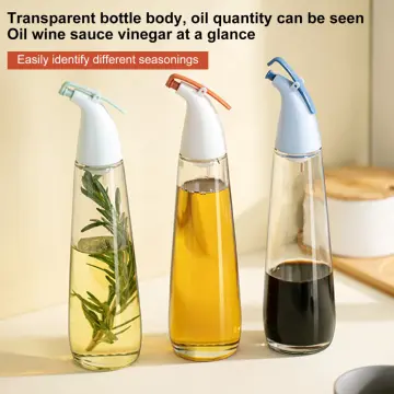 400ml Olive Oil Dispenser Bottle, Glass Oil and Vinegar Dispenser Set Oil  Container for Kitchen 