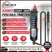 [คืนสินค้าได้ภายใน 7 วัน] A3003 Digital Multimeter Pen Type Meter 4000 Counts Voltage Tester (Black)[มาถึงภายใน 3 วัน]