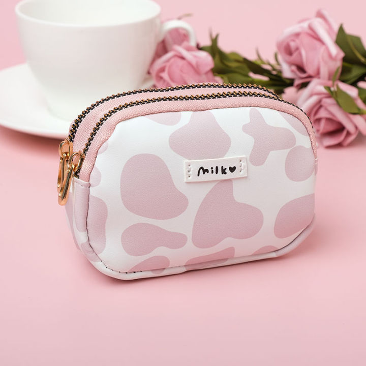 id-card-storage-bag-large-wallet-ladies-purses-cute-wallet-new-wallet-double-zip-wallet-printed-wallet