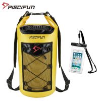 Piscifun 10-40L Waterproof Dry Bag + Phone Case Floating Dry Back Pack for Water Sports Fishing Boating Surfing Rafting Swimming