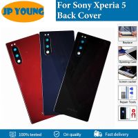 Original Glass Back For Sony Xperia 5 J8210 J8270 J9210 Battery Cover Rear Door Housing Case Replacement Housing Cover With Lens