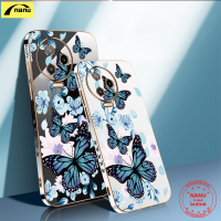 Nanu】เคสสำหรับ Infinix Smart 4 4C 6 HD Plus Zero 20 5G X Neo Pro เคสคู่แบบบางเฉียบสีน้ำเงินรูปผีเสื้อแบบบาง