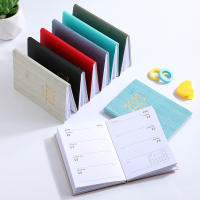 2023ภาษาอังกฤษรุ่น Planner A7 Journal Pocket Notebooks Notepad Agenda Planner Diary Weekly 365วัน Daily Organizer