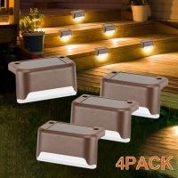 Solar Deck Lights Outdoor Solar Step Lights Waterproof for Outdoor Stairs Step Fence Yard Patio and Pathw