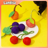 4.5cm Pet Cat Sisal Ball Simulation Fruit Shape Chew Toys Pet Supplies For Relieve Stress Anxiety Boredom