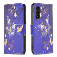 พรีเมี่ยมหนังเทียมพียูฝาครอบเคสโทรศัพท์ป้องกันทุกส่วนของเครื่องสำหรับ Samsung A14 A23E A04 A23 A73 A53 A33 A13 A12 A22 A32 A42 A52 A52S A72 A82 A03S A03 A02เคสแบบพับปิดได้ทาสีรูปการ์ตูนปลอก