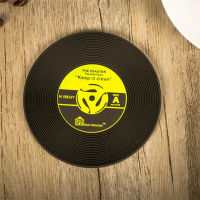 6 Record Disk Music Player With Mug Creative Coaster Mat Retro Of Set Coasters