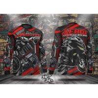 [In stock] 2023 design mens sports clothing t-shirt   AEROX 155 Red Full Sublimation Longsleeve 3D printed long-sleeved motorcycle jersey   ，Contact the seller for personalized customization of the name