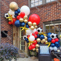 Football Balloon Garland Arch Kit Set Boy Soccer Birthday Decoration White Black Red Navy Blue Golobs Party Baby Shower Decor