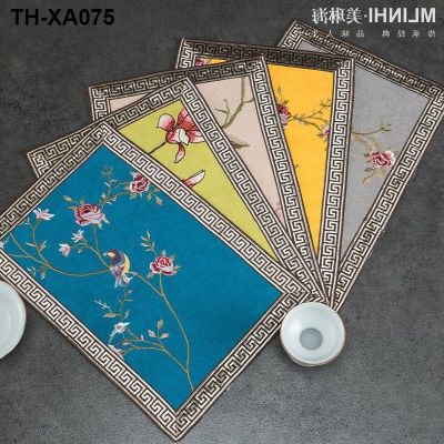 New Chinese style eat mat heat insulation cup and linen cloth art home restaurant ironing place