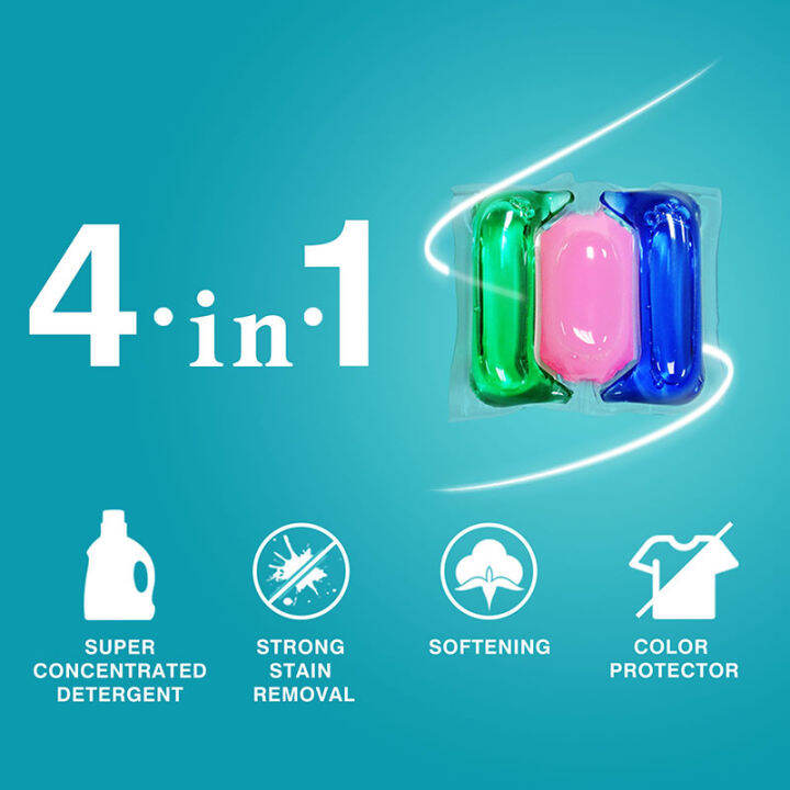 4 in 1 laundry detergent gel pod deep clean longer lasting freshness