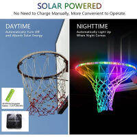 Solar Power 45 LED Basketball Hoop Light Lamp Outdoor Waterproof for Playing At Night Shooting RGB LED Strip Basket Frame Sports