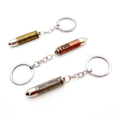 Imitation Zinc Alloy Bullet Keychain Bronze Bullet Pendant Bag Car Key Chain Cyberpunk Style Ornaments Key Chains