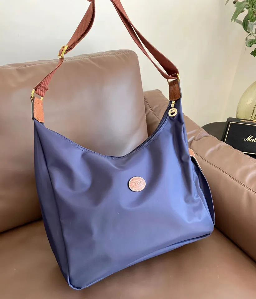 100% original longchamp le pliage messenger bag hobo bag waterproof nylon  messenger bag shopping bag shoulder bag Casual women bag Navy blue color