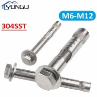 304 Stainless Steel External Hex Expansion Bolt Sleeve Concrete Anchor Screws M6 M8 M10 M12