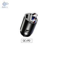 【Paul L】 MINI Stealth Car Adapter QC 4.0 3.0 Quick Charge 30W PD + QC/PD + PD Car Charger