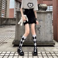 【LZ】⊕☃  Meias de bezerro de algodão puro para mulheres meias femininas meias retrô Lolita JK Harajuku Lingge meias longas e quentes