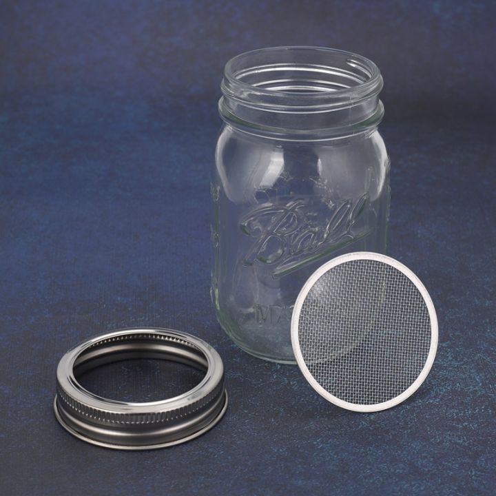 sprouting-jar-with-stainless-steel-screen-lid-wide-mouth-quart-mason-sprouter