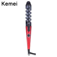 ◕☜❅ Kemei Professional Conical Curling Iron Single Tube Ceramic Hair Waver Styling Tools KM-1026