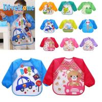 1PC น่ารักน่ารักทารก Bibs ทารกแขนยาวกันน้ำเด็ก Smock เด็กพลาสติก Coverall Bib เด็กวัยหัดเดิน