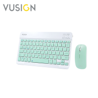 Vusign คีย์บอร์ดบลูทูธไร้สาย เมาส์ไร้สาย แป้นพิมพ์ไร้สาย ใส่ถ่านไม่มีตัวเสียบ USB พกพาง่าย มี 3 สีให้เลือก Wireless Bluetooth keyboard