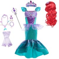 ☽♣ Kids Girls Little Mermaid Tail Costume Ariel Little Ariel Mermaid Cosplay - Girl - Aliexpress