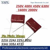 10pcs 250V 400V 450V 630V 1600V 2000V CBB Polypropylene film capacitor 223J 224J 225J 305J 334J 335J 472J Electrical Circuitry Parts