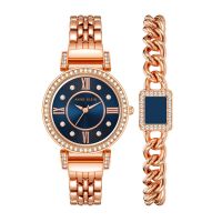 Anne Klein AK/2928NVRG นาฬิกาข้อมือผู้หญิงสี Rose Gold/Blue