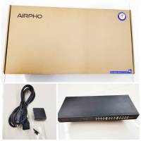 HUB LAN 24 PORTS GIGABIT 10/100/1000 AIRPHO AR-GS224(US)  ฮับเเลน 24 ช่อง กิกะบิต 10/100/1000 ใช้สำหรับรับนำสัญญาณจากเครื่องต้นทางส่งไปยังทุก Port บนตัวอุปกรณ์ #ของแท้