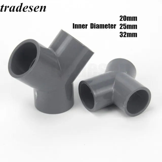 I.D20 25 32 40 50 63mm PVC Pipe Y Type Connector UPVC Pipe Fitting Tee ...