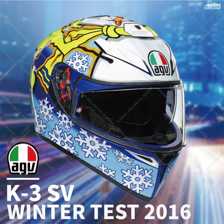 HOT SALE☂ AGV Helmet Full Face AGV K3SV Winter Test 2016 Snowman Full