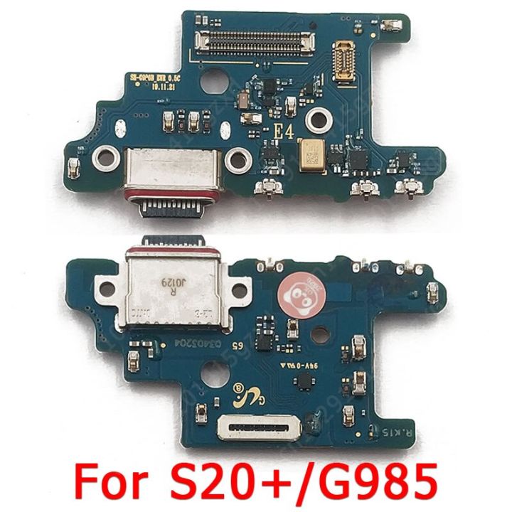 ชาร์จพอร์ตดั้งเดิมสำหรับ Galaxy S20 Plus USB G985บอร์ดซ่อมโทรศัพท์มือถือตัวเชื่อมต่อแบบแท่นยืดหยุ่น PCB อะไหล่สายเคเบิลสำหรับเปลี่ยน