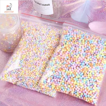 RAINBOW Mini Foam Balls 2-3mm Round Multi Color Assorted Polystyrene Slime  Beads