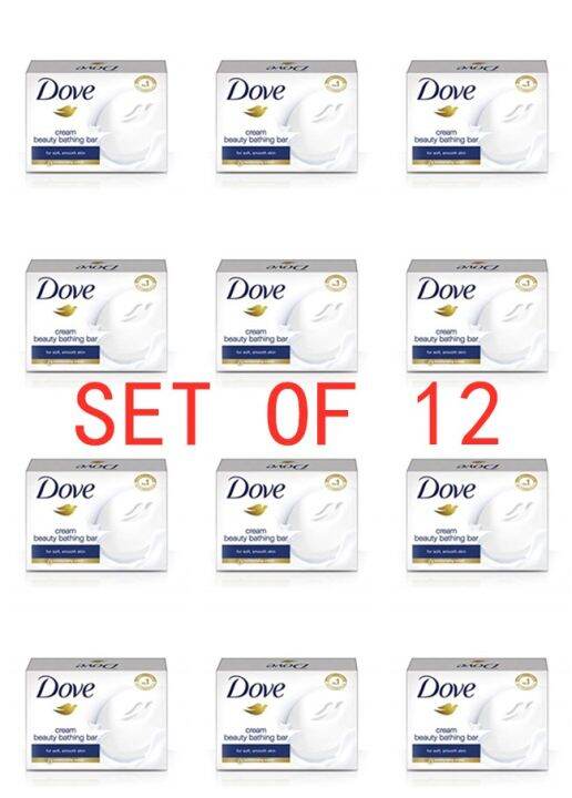 Ws Shop Set Of 12 Dove Beauty Bar Soap 135g White Lazada Ph