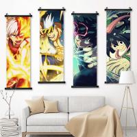 ☎┋ Hd My Hero Academia Anime ตกแต่งบ้าน Endeavour Wall Art ภาพวาด Midoriya Izuku แขวน Scrolls ภาพพิมพ์ผ้าใบโปสเตอร์