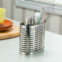 【hot】 304 Hanging Cutlery Holder Drainer Fork Chopsticks Storage Basket Rack Accessories Tools Organizer