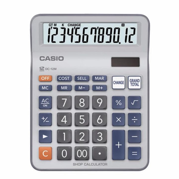 casio-calculator-เครื่องคิดเลข-รุ่น-dc-12m-สีเทา-บริการเก็บเงินปลายทาง