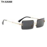 The new 2023 square trimming frameless sunglasses ms gradient fashion