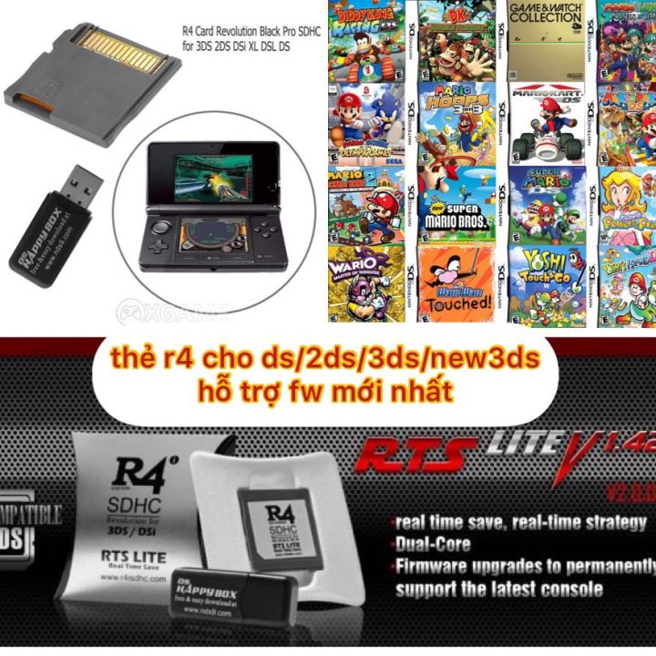 Thẻ R4 Cho Ds/Dsi/2Ds/3Ds/New3Ds...Chứa 200 Roms Hỗ Trợ Fw Mới Cài R4 |  Lazada.Vn