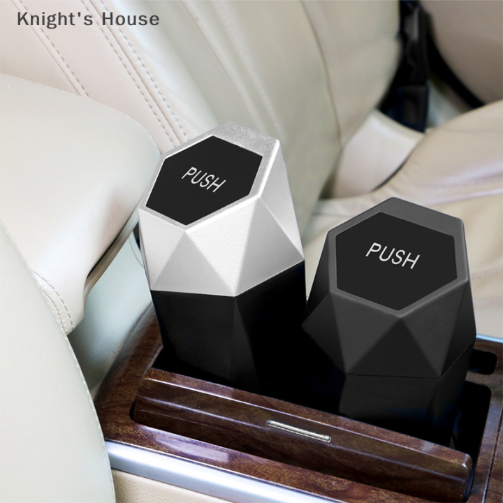 knights-house-กล่องเก็บขยะ-abs-ทรงเพชรแบบพกพาอเนกประสงค์สำหรับรถยนต์1ชิ้นกล่องเก็บของขนาดเล็กที่วางแก้ว