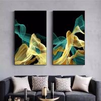 [COD] light luxury art elegant ribbon hanging painting frameless living room bedroom decorative high-definition inkjet core