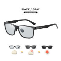 Top Carbon fiber Square Driving Photochromic Polarized Sunglasses Men Day Night Vision Goggles Sun glasses gafas de sol hombre